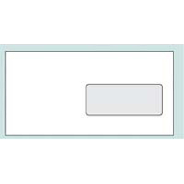 Szilikonos borítékok LA/4 (110 x 220 mm), jobb ablak, fehér, 1 000 darab/csomag