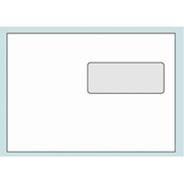 Szilikonos borítékok LC/5 (162 x 229 mm), ablak: jobb fent, fehér, 50 db/csomag