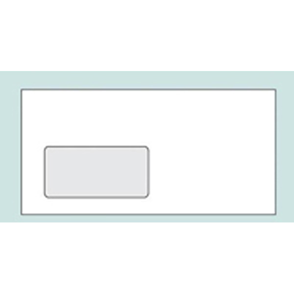 Öntapadó borítékok LA/4 (110 x 220 mm), bal ablak, fehér, 50 darab/csomag