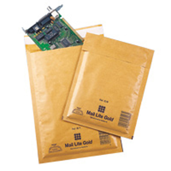 Mail Lite barna légpárnás tasakok, 150 x 210 mm, 100 darab/csomag