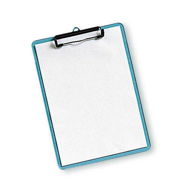 Clipboard PP w/ruler 23x31,5 cm transparent blue