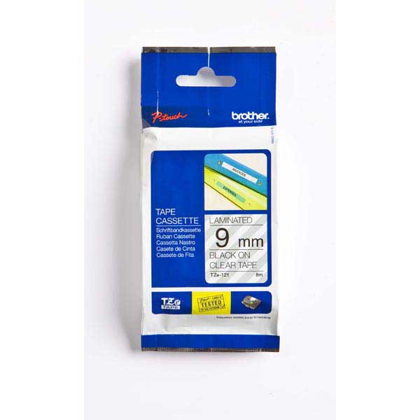 Brother TZe121 labelling tape 9mm black/clear