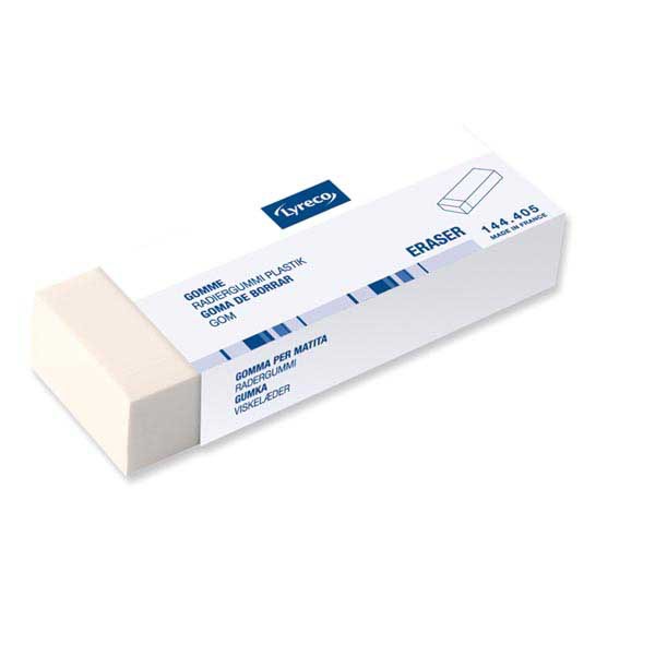 Radiergummi Lyreco, 60x22mm, weiss