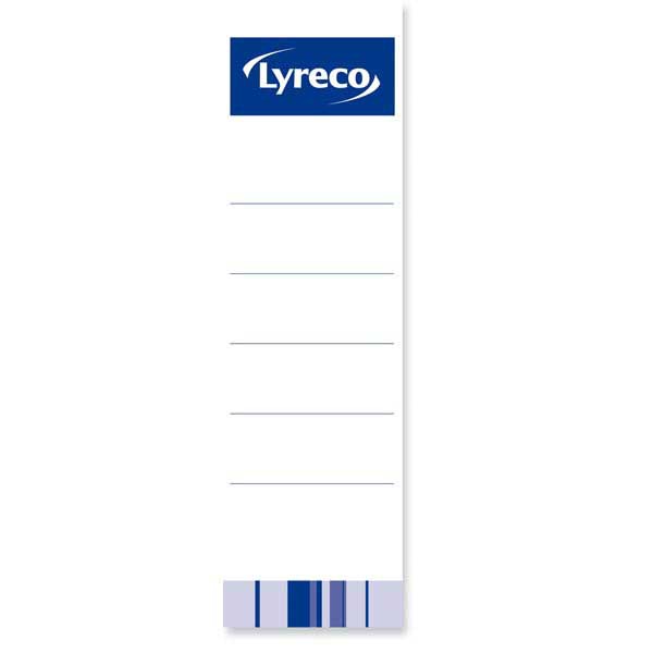 PAQUET 10 ETIQUETTES POUR CLASSEUR A LEVIER DOS 8CM LYRECO