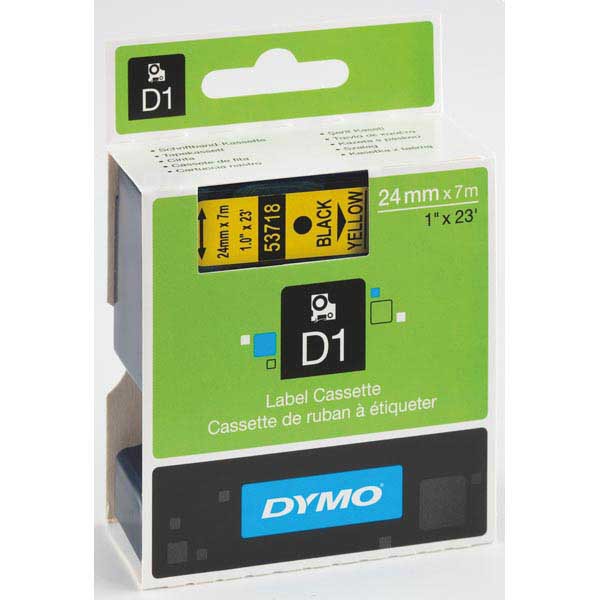 RUBAN DYMO 24 MM D1 NOIR/JAUNE 53718