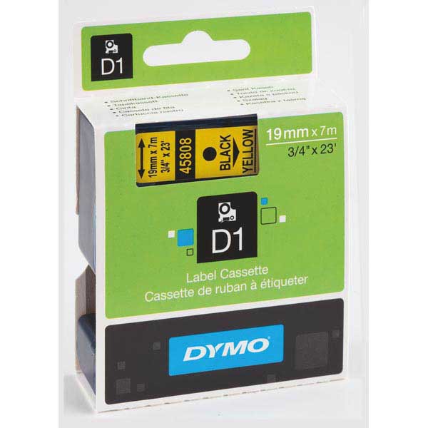 Dymo 45808 D1-labelling tape 19mm black/yellow