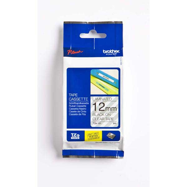 Brother TZe131 labelling tape 12mm black/clear