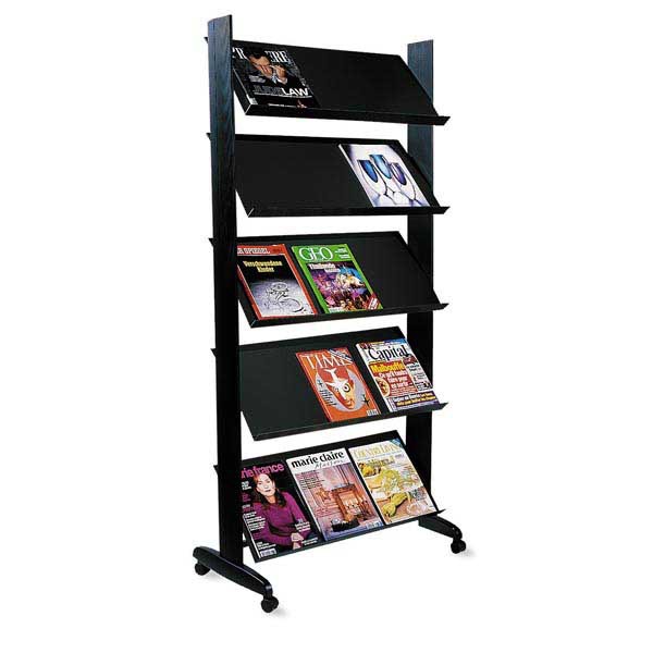 ESPOSITORE DA TERRA EASYDISPLAYS PAPERFLOW 5 LIVELLI EXTRA LARGE NERO