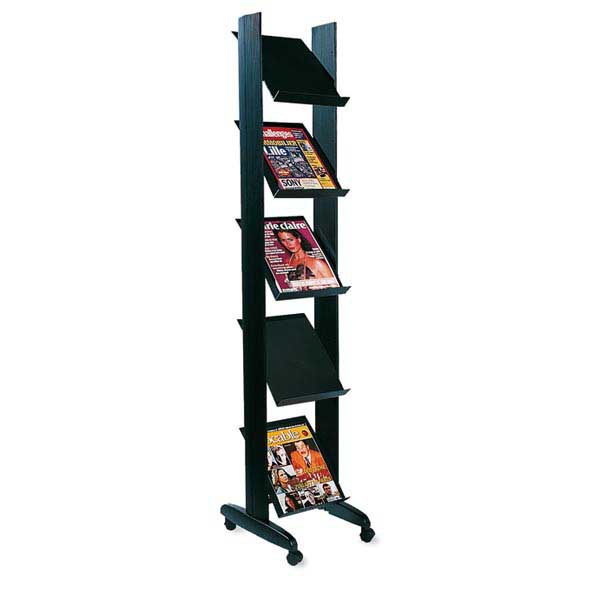 Free standing literature display 5 shelves for 5 A4-documents