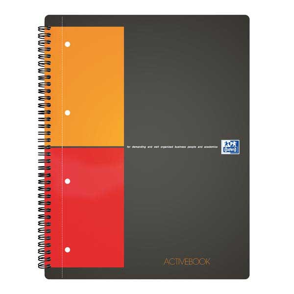 CAHIER SPIRALE PERFORE ACTIVEBOOK A4+ 001INTERNATIONAL 80G QUADRILLE 5X5