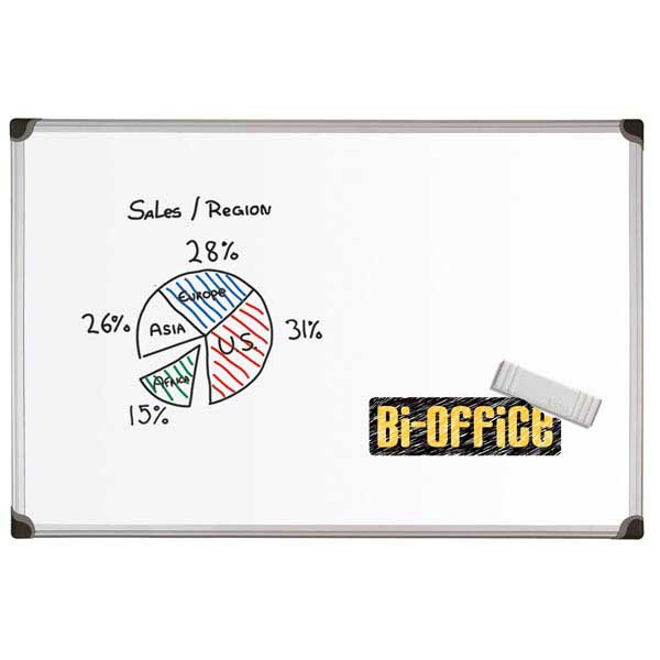 TABLEAU MAGNETIQUE LAQUE BI-OFFICE 60 X 45 CM BLANC