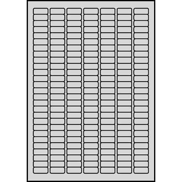 Etiquettes Zweckform L6008-20 25,4x10,0 mm, argent, emb. de 3780 pces.
