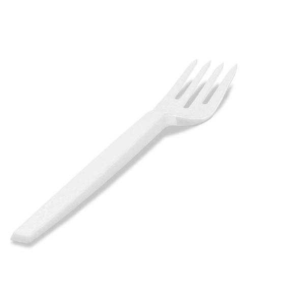 Duni disposable cutlery plastic fork 165mm white - pack of 100