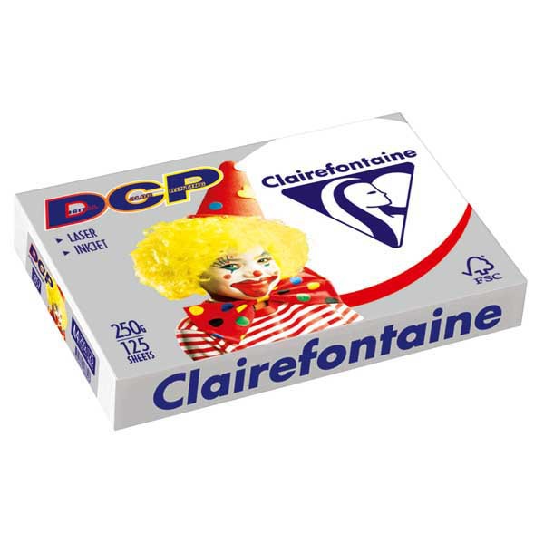 RAMETTE 125 FEUILLES DCP CLAIREFONTAINE 250G A4 BLANC 1857 FSC