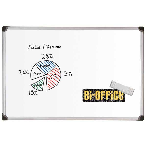 Bi Office lacquered magnetic whiteboard 100x150 cm white