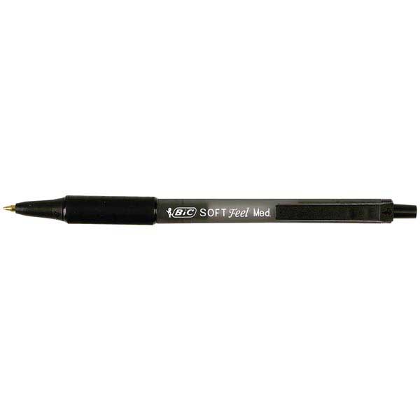 Bic Soft Feel Clear retractable ballpoint pen medium black