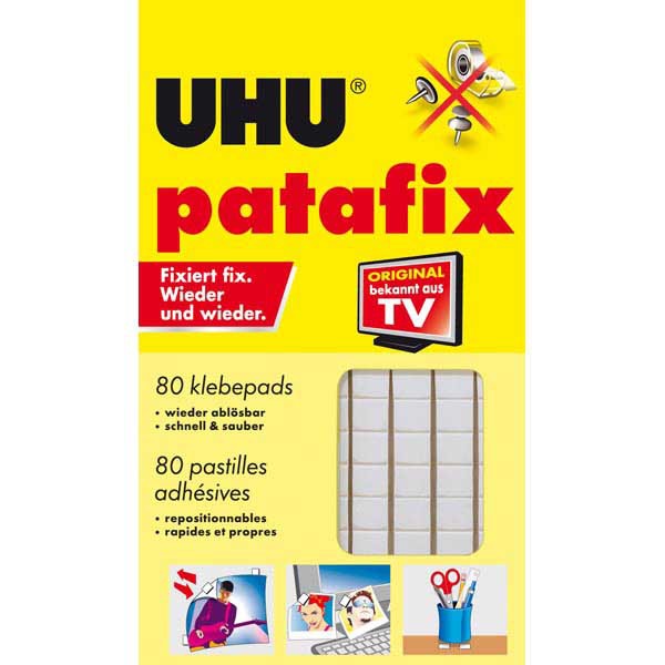 UHU PATAFIX ADHESIVE PADS WHITE - PACK OF 80
