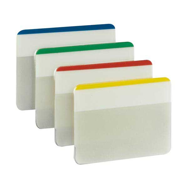 SEGNAPAGINA POST-IT® INDEX xL PER ARCHIVIO BIANCHI+BORDO COLORATO:KIT 24pz