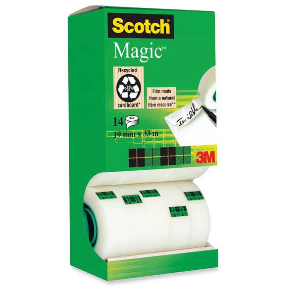 Klebeband Scotch Magic 810, 19 mmx33 m, beschriftbar, 12+2 gratis, Pk. à 14 Stk.