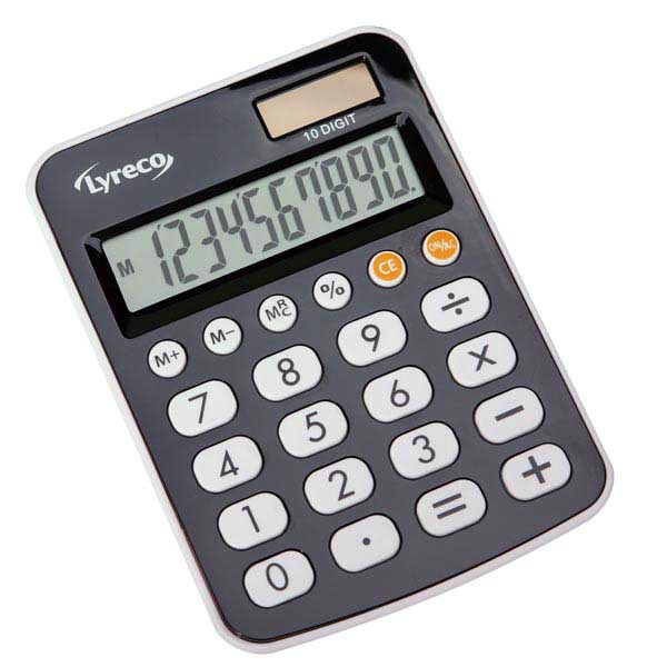Lyreco Office Desk calculator compact gray - 10 numbers