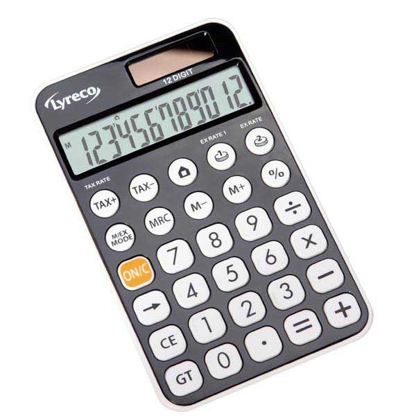 Lyreco Office Premier desk calculator compact gray - 12 numbers