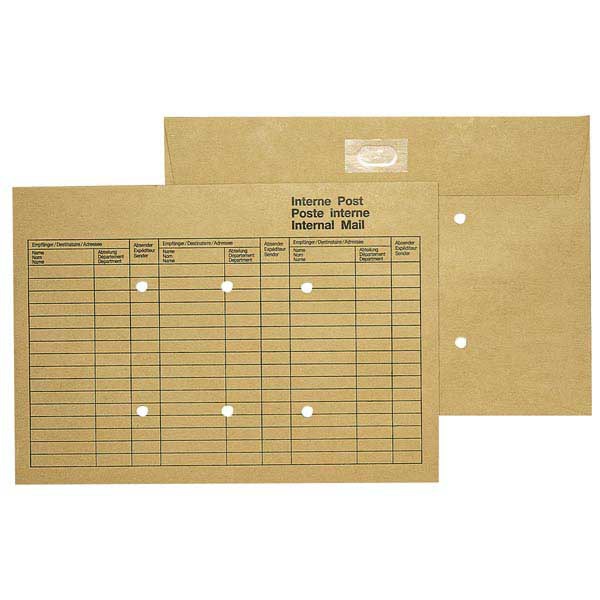 Enveloppes courrier interne, C4, 120 gm2, brun