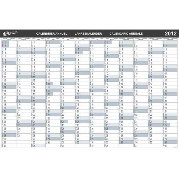 PLANNING ANNUEL BP103 3LANG.B90XH60CM