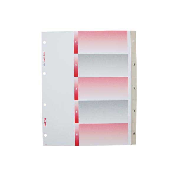 DIVIDERS EXTRA WIDE, 1-5 PLASTIC LL (1940503)