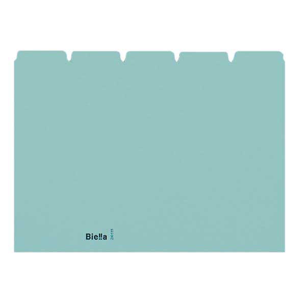 Leitkartenregister Biella 210555 A5, blanko, 25teilig, 5/5 Fahnen, blau