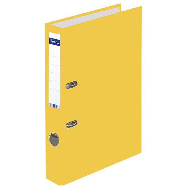 LYRECO BINDER A4 4 CM YELLOW, MANUFACTURED WITH BIELLA