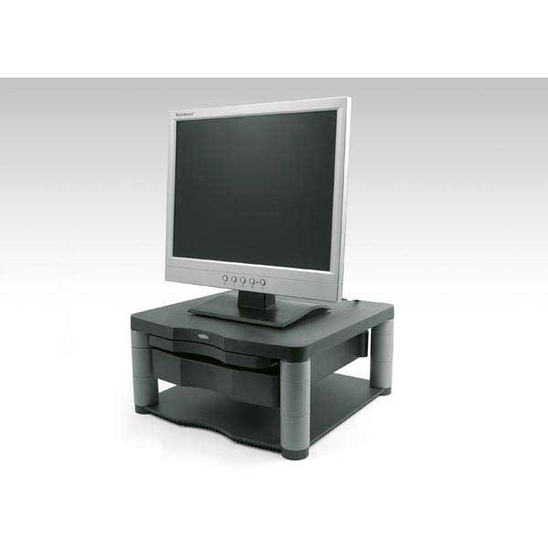 Fellowes 9169501 Plus monitor riser adjustable height gray + document holder