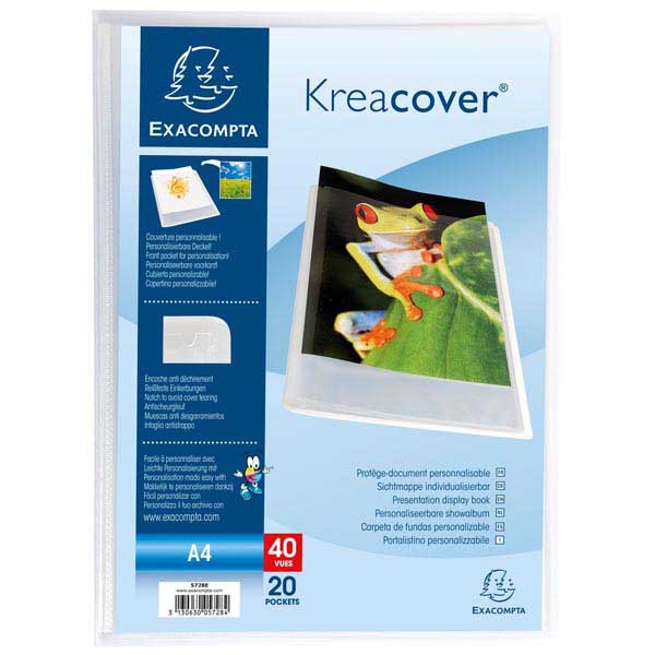 Kreacover 5728E display book A4 20 pockets transparent