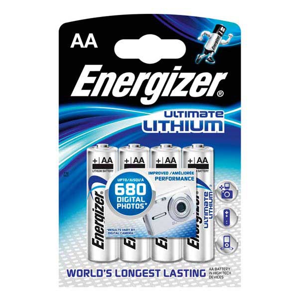 Batterien Energizer Lithium AA, L91/FR6, 1,5V, Packung à 4 Stück