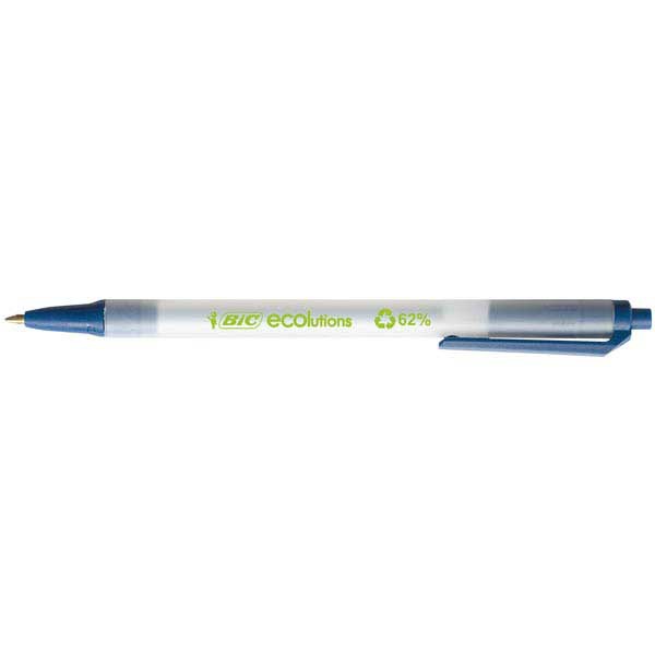 Bic Ecolutions retractable ballpoint pen medium blue