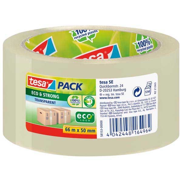 RUBAN ADHESIF D'EMBALLAGE TESAPACK ECO & STRONG 50MMX66M TRANSPARENT 58153-0-0