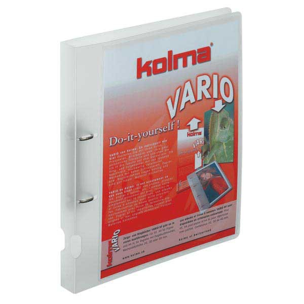 Ringbuch Kolma Vario 211800 A4, 2-Ring, 20 mm Rücken, mit Sichttasche, farblos