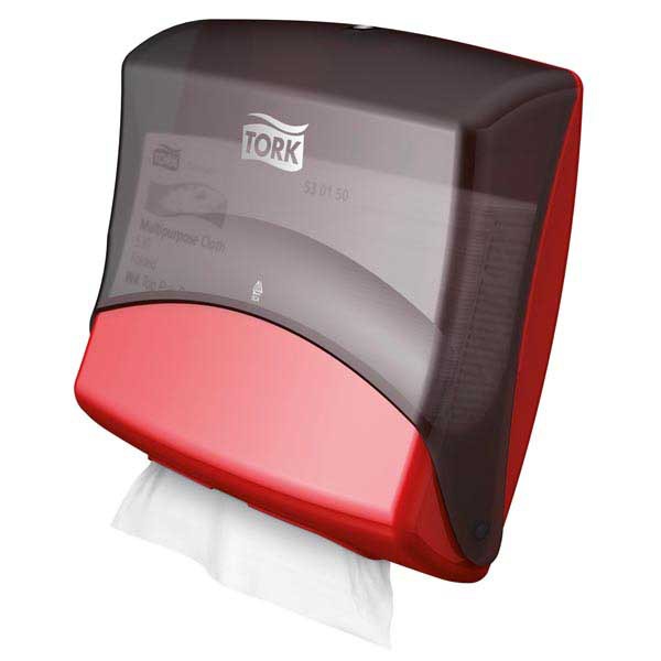 TORK W4 DISPENSER WIPER FOLDED BLACK AND RED