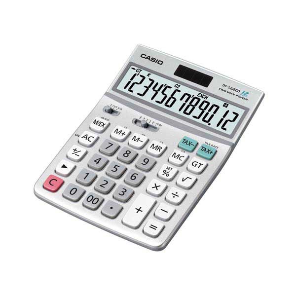 CALCULATRICE DE BUREAU CASIO DF-120ECO 12 CHIFFRES GRAND ECRAN LCD 1 LIGNE 78G