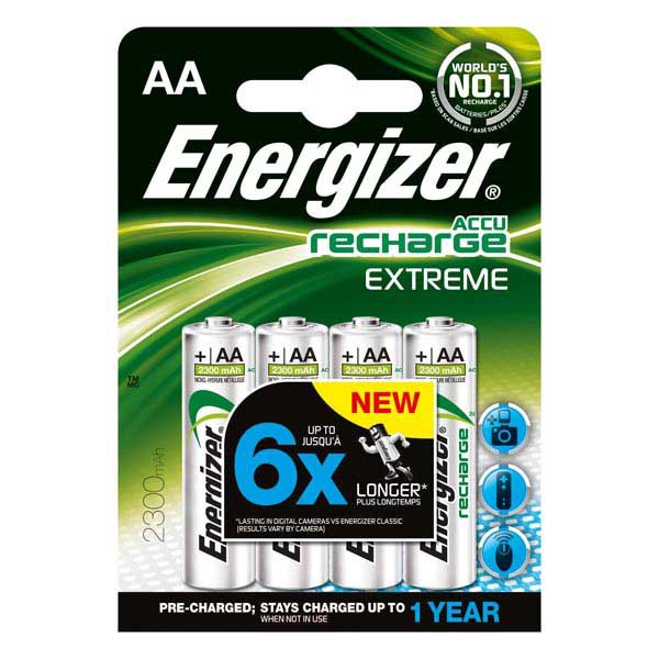 CONF. DA 4 BATTERIE RICARICABILI ENERGIZER EXTREME HR6/AA/STILO 2300 mAh