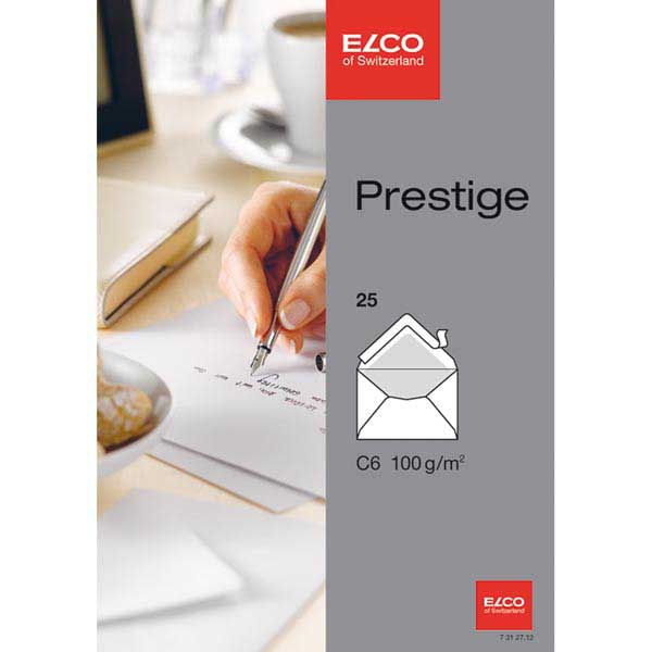 Busta Elco Prestige, C6, senza finestra, 100 gm2, bianco, conf. 25 pz.(73127.12)