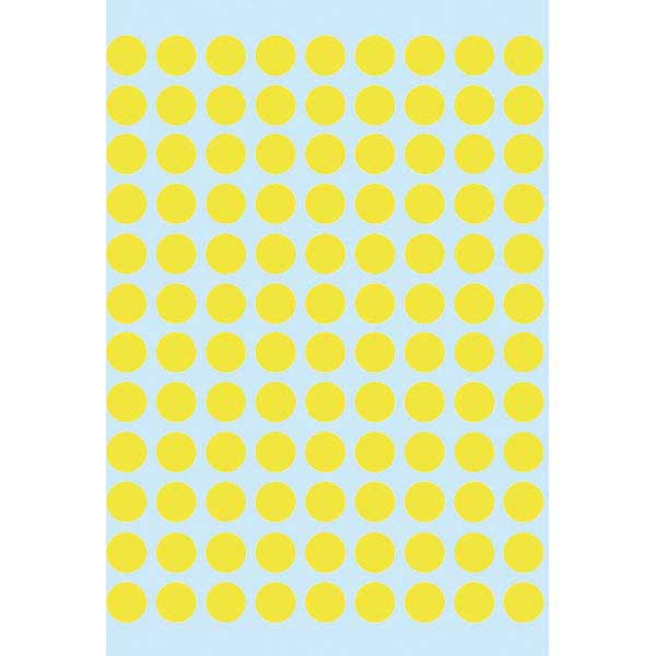 Etichette multiuso Herma 1884, 19 mm giallo chiaro, confezione da 100 pezzi
