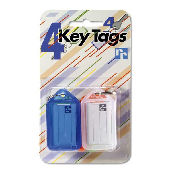 Porte-clés Key Tags, transparent, emb. de 4 pces.