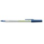 STYLO BILLE A CAPUCHON BIC ECOLUTIONS ROUND STIC POINTE 1 MM BLEU