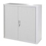 ARMOIRE EASYOFFICE PAPERFLOW HAUTEUR 1M STRUCTURE GRISE RIDEAUX GRIS