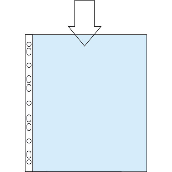 Pack de 100 bolsas multifuração A4 11 furos PP cristal 110micras ESSELTE
