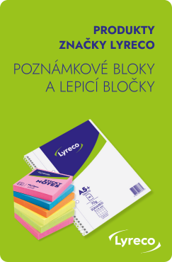 Poznámkové bloky a samolepicí bločky Lyreco
