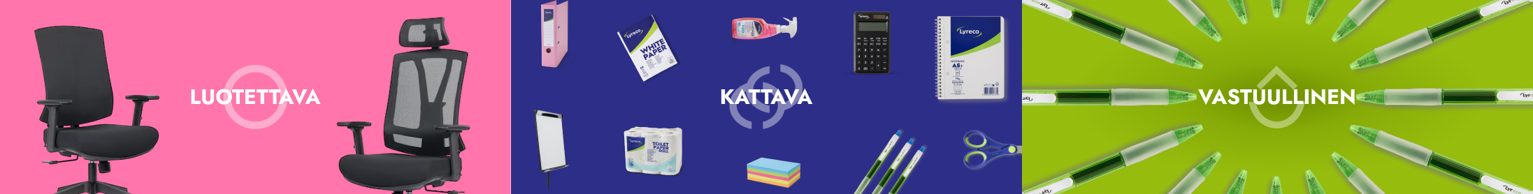 Lyreco-tuotevalikoima lupaukset