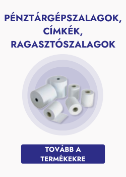 Pénztárgépszalagok, címkék, ragasztószalagok