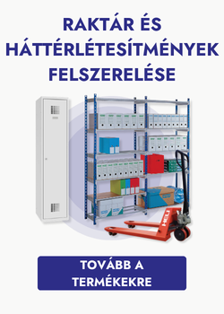 Raktár és háttérlétesítmények felszerelése