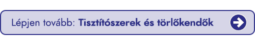 Tisztítószerek és törlőkendők
